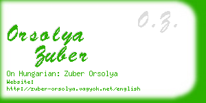 orsolya zuber business card